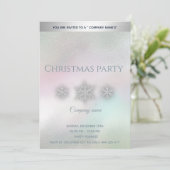 Holografische sneeuwvlokken in het bedrijfsleven kaart (Staand voorkant)