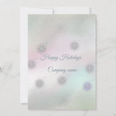 Holografische sneeuwvlokken in het bedrijfsleven kaart (Achterkant)