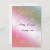 Holografische sneeuwvlokken in het bedrijfsleven kaart (Achterkant)