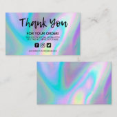 Holografische sociale media Salon Dank u Visitekaartje (Voorkant / Achterkant)