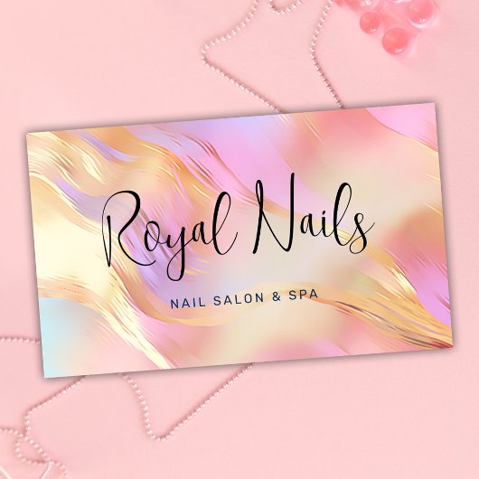 Holografische SPA Nail Salon Make-up Haar Visitekaartje