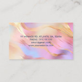 Holografische SPA Nail Salon Make-up Haar Visitekaartje (Achterkant)