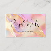 Holografische SPA Nail Salon Make-up Haar Visitekaartje (Voorkant)