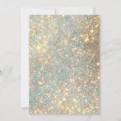 Holografische Sparkle Moderne Glitter Sla de datum Kaart (Achterkant)