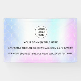 Holografische Sparkle Opal Iridescent business tek Spandoek