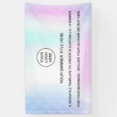 Holografische Sparkle Opal Iridescent business tek Spandoek (Verticaal)