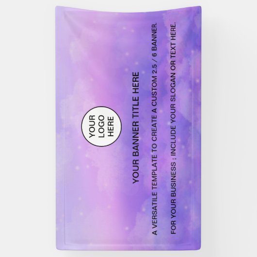 Holografische Sparkle Opal Iridescent business tek Spandoek (Verticaal)