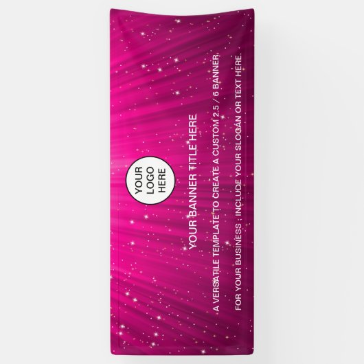 Holografische Sparkle Opal Iridescent business tek Spandoek (Verticaal)