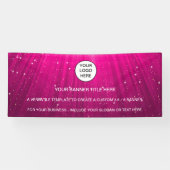 Holografische Sparkle Opal Iridescent business tek Spandoek (Horizontaal)