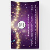 Holografische Sparkle Opal Iridescent business tek Spandoek (Verticaal)