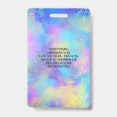 Holografische Sparkle Opal Iridiscerende Bedrijfs- Badge (Achterkant)