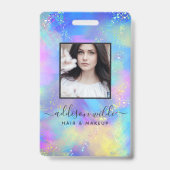 Holografische Sparkle Opal Iridiscerende Bedrijfs- Badge (Voorzijde)