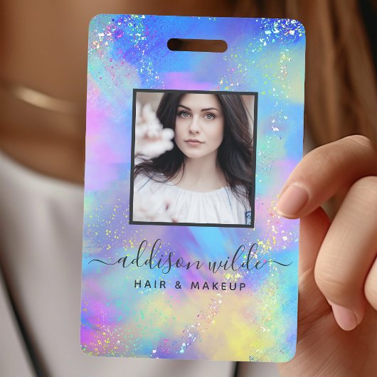 Holografische Sparkle Opal Iridiscerende Bedrijfs- Badge