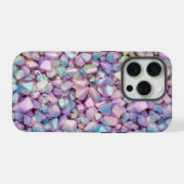 Holografische stenen patroon gepersonaliseerd iPhone hoesje (Achterkant horizontaal)
