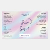 Holografische Stijl 4 OZ Cosmetische Fles Label (Voorkant)