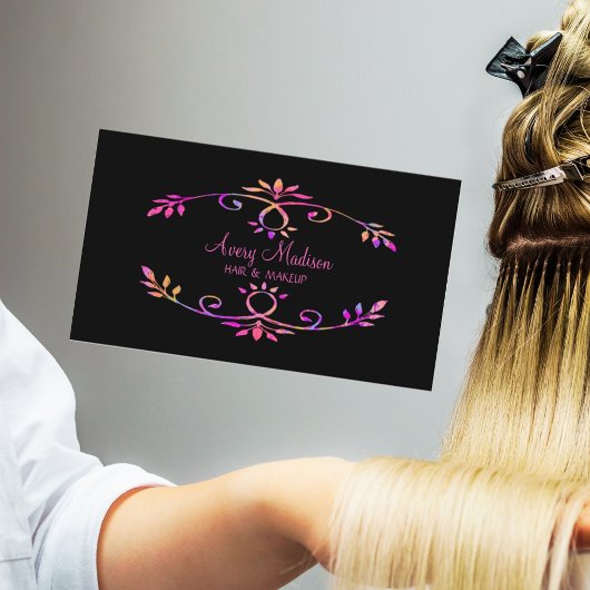 Holografische stijl kleurrijk modern visitekaartje