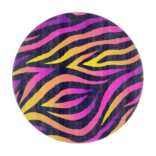 Holografische strepen, naadloos futuristisch patro snijplank (Voorkant)