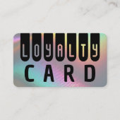 Holografische textuur moderne abstracte fancy QR-c Klantenkaartje (Voorkant)