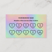 Holografische textuur Moderne Schattigee loyalitei Klantenkaartje (Achterkant)