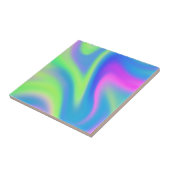 Holografische Tie Dye Keramische Tegel Tegeltje (Zijkant)