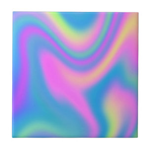 Holografische Tie Dye Keramische Tegel Tegeltje
