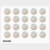 Holografische typografie witte hart Body butter  C Ronde Sticker (Vel)