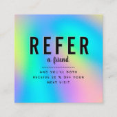 Holografische Unicorn-regenboog toevoegen Logo en  Aanbevelingskaartje (Voorkant)