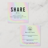 Holografische Unicorn-regenboog toevoegen Logo en  Aanbevelingskaartje (Voorkant / Achterkant)