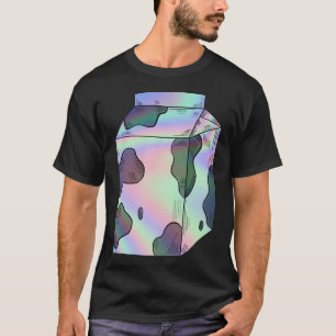 holografische verpakking van melk t-shirt