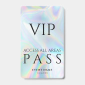 Holografische VIP All Access Pas Moderne Gebeurten Badge (Achterkant)