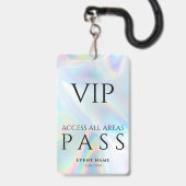 Holografische VIP All Access Pas Moderne Gebeurten Badge (Achterkant met lanyard)