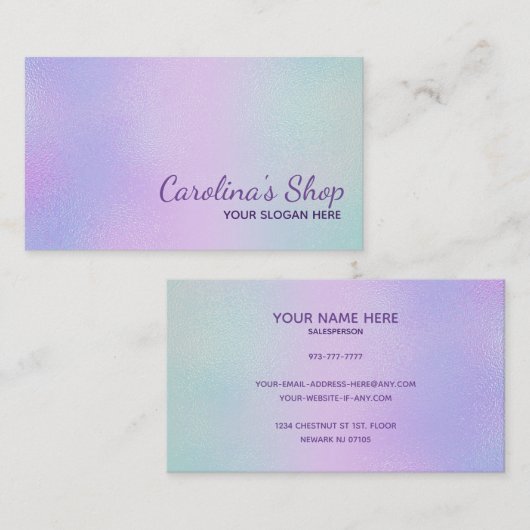 Holografische visitekaartjes (Voorkant / Achterkant)