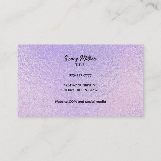  holografische Visitekaartjes (Achterkant)