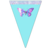  Holografische Vlinder Bunting Banner Aqua (Derde vlag)