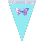  Holografische Vlinder Bunting Banner Aqua (Eerste vlag)