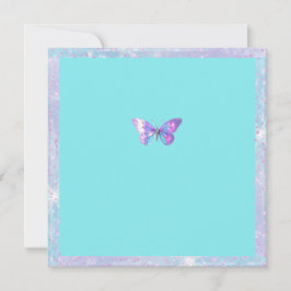 holografische vlinder plat dank u kaart