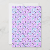 Holografische vlinders Paarse dambord Kaart (Achterkant)