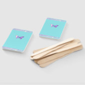  holografische vlinderset van fans - Aqua Handwaaier (Niet-gemonteerd)