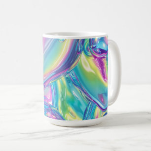 Holografische vloeibare metalen gradiënt aura esth koffiemok