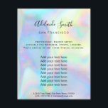Holografische vormgeving regenboogfAUX Flyer<br><div class="desc">schoonheidssalon professionele make - up kunstenaar flyer</div>