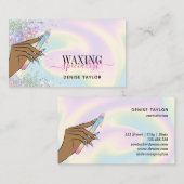 holografische vrouw handwas-depillaxbus visitekaartje (Voorkant / Achterkant)