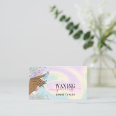 holografische vrouw handwas-depillaxbus visitekaartje (Staand voorkant)