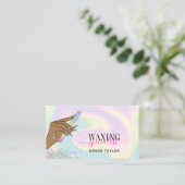 holografische vrouw handwas visitekaartje (Staand voorkant)