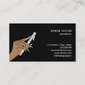 holografische vrouw handwas visitekaartje (Achterkant)