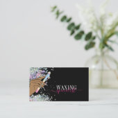 holografische vrouw handwas visitekaartje (Staand voorkant)