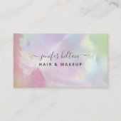 Holografische waterverf elegant abstract bedrijf c visitekaartje (Voorkant)