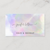 Holografische waterverf elegant abstract visitekaartje (Voorkant)