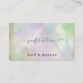 Holografische waterverf elegant abstract visitekaartje (Voorkant)