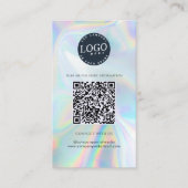 Holografische website voor sociale media QR-code Visitekaartje (Voorkant)