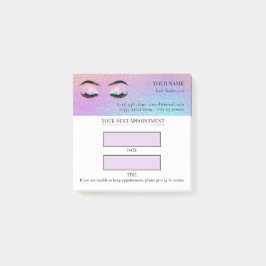 Holografische wimperafspraak post-it® notes